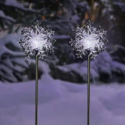 Solar Powered Motion LED Snowflake Garden Lights -Courtyard Home Furnishings Store 162623 6