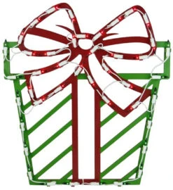 Illuminated Present Window Silhouette -Courtyard Home Furnishings Store 171250