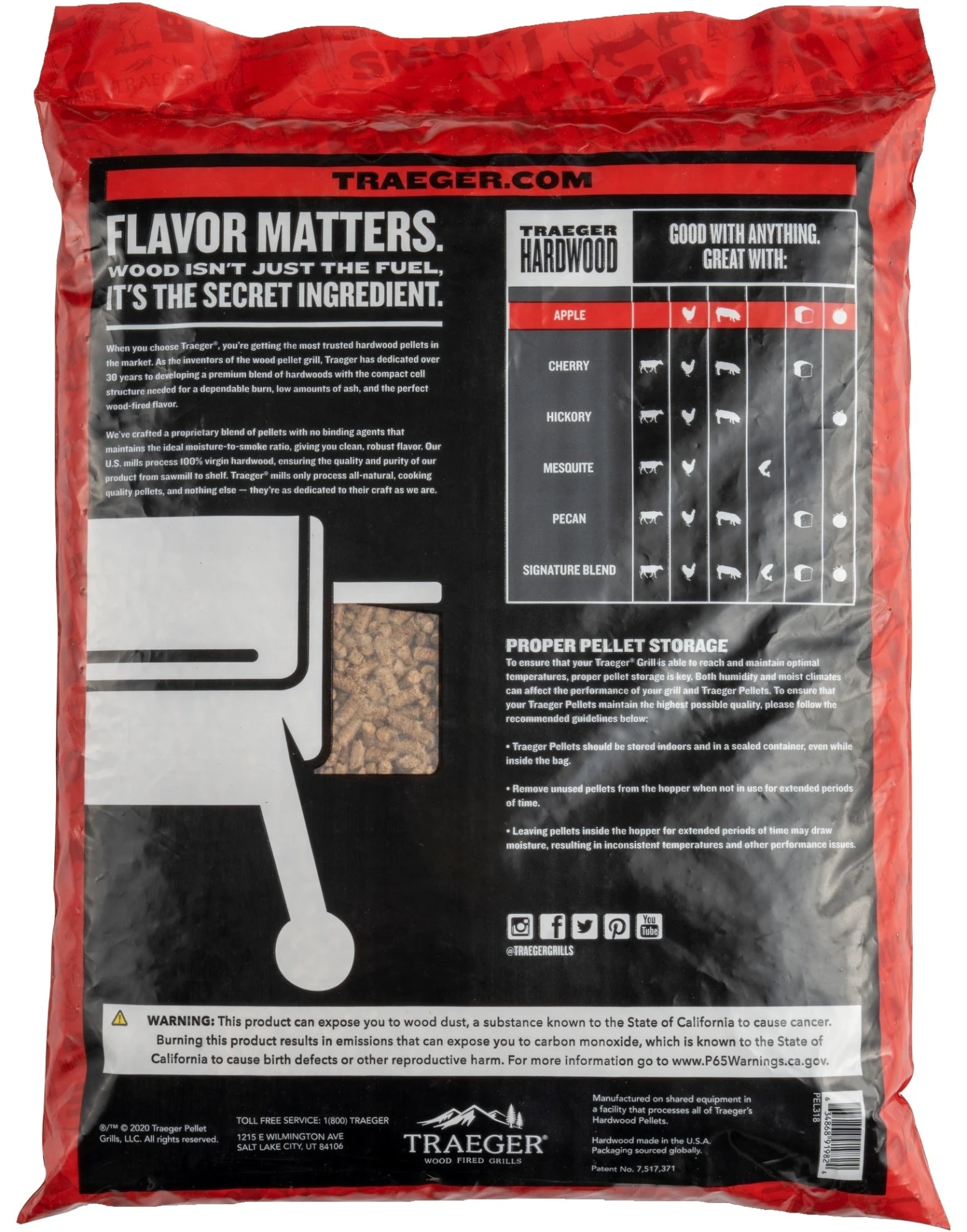 Traeger Apple Hardwood Pellets 20 Lb. Bag 2 Traeger Apple Hardwood Pellets 20 Lb. Bag - Image 2