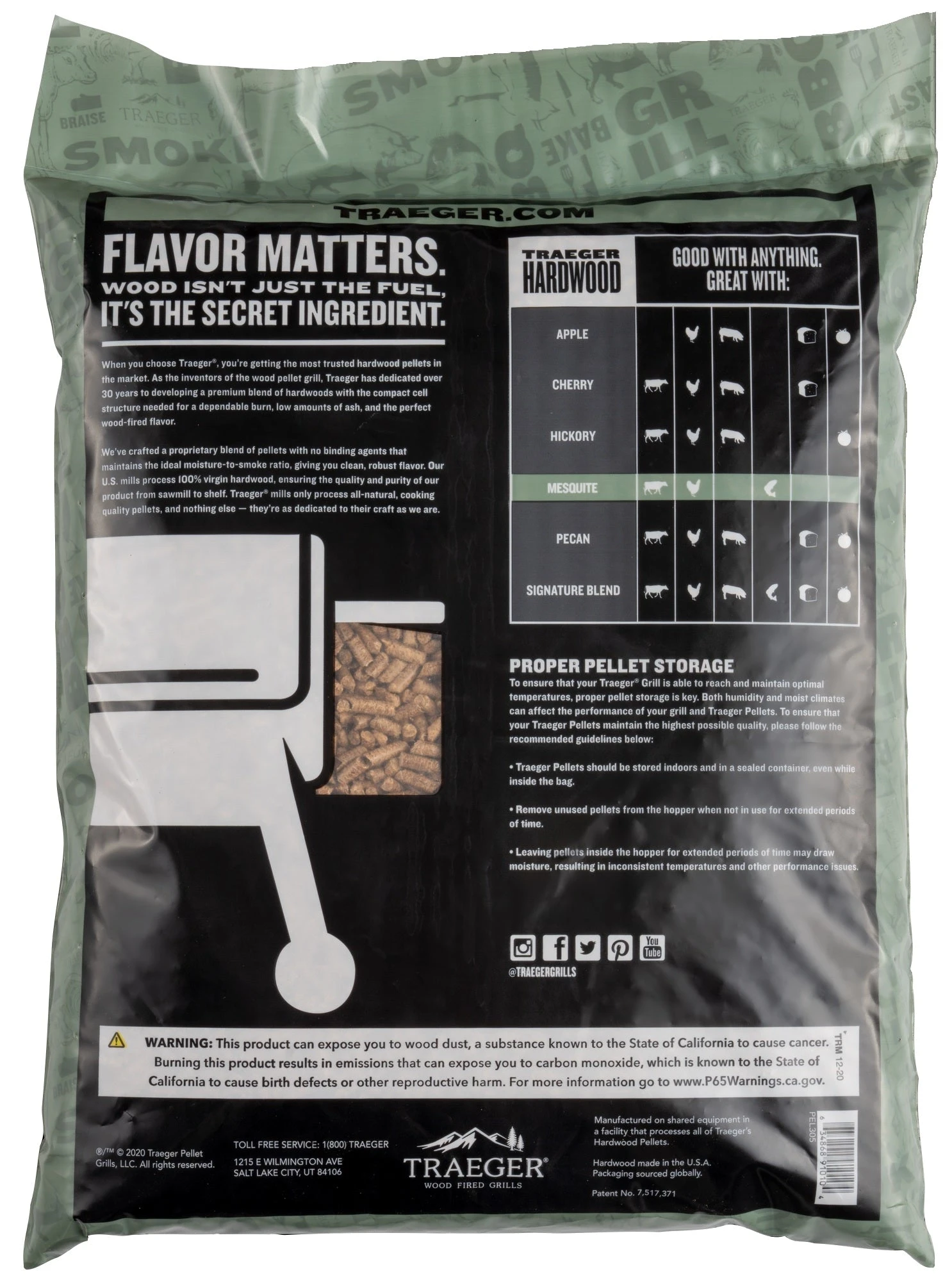 Traeger Mesquite Hardwood Pellets 20 Lb. Bag 2 Traeger Mesquite Hardwood Pellets 20 Lb. Bag - Image 2