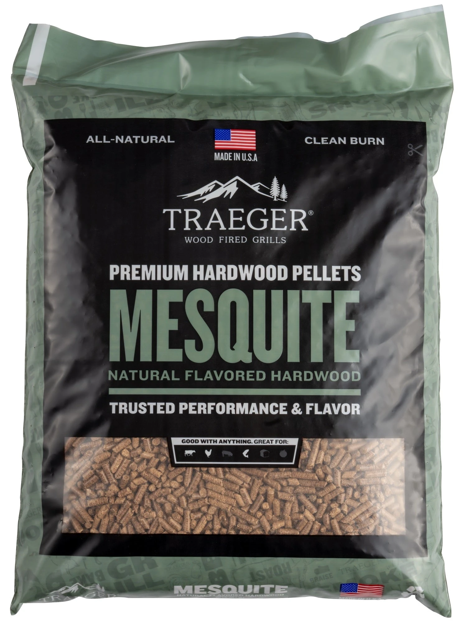 Traeger Mesquite Hardwood Pellets 20 Lb. Bag 1 Traeger Mesquite Hardwood Pellets 20 Lb. Bag