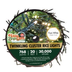 768 LED Twinkling Cluster Rice Christmas Lights On A Reel 30 768 LED Twinkling Cluster Rice Christmas Lights On A Reel -Courtyard Home Furnishings Store 171564PACKAGING