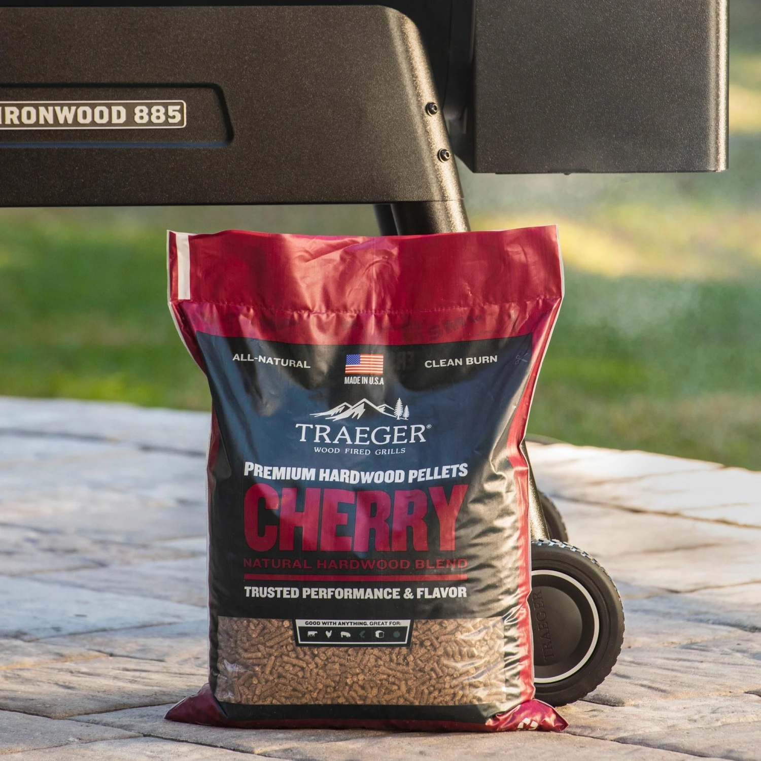Traeger Cherry Hardwood Pellets 20 Lb. Bag 3 Traeger Cherry Hardwood Pellets 20 Lb. Bag - Image 3