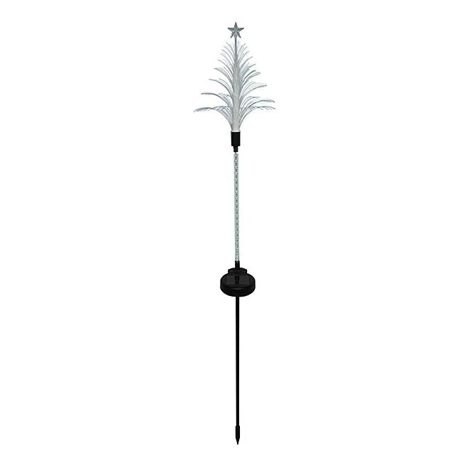 Solar Powered Fiber Optic LED Christmas Tree Garden Stakes 3 Solar Powered Fiber Optic LED Christmas Tree Garden Stakes - Image 3