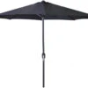 7.5' Market Black Frame Black Canopy Umbrella