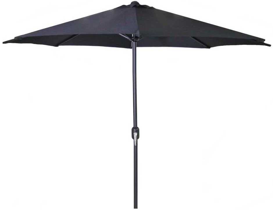 7.5' Market Black Frame Black Canopy Umbrella 1 7.5' Market Black Frame Black Canopy Umbrella