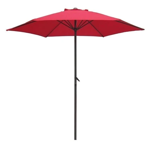 7.5' Market Bronze Frame Red Canopy Umbrella 1 7.5' Market Bronze Frame Red Canopy Umbrella