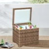 Wicker Willow Thick Ice Chest End Table