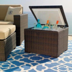 Wicker Aspen Ice Chest End Table
