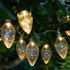 Alpine Decorative String Lights With Faceted LED Bulbs