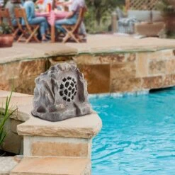 Solar Powered Bluetooth Enabled Waterproof Rock Speaker -Courtyard Home Furnishings Store 183802 2000