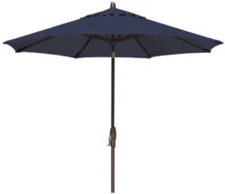 9' Auto Tilt Market Bronze Frame Indigo Canopy Umbrella