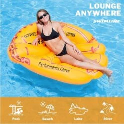 Swimline's Giant Inflatable Baseball Glove Pool Lounge -Courtyard Home Furnishings Store 189675 4