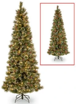 Crystal Elegance Pine Slim Dual Color LED PowerConnect™ Pre-Lit Artificial Christmas Tree