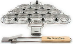 Big Green Egg Stainless Steel Mini-Burger Slider Basket With Detachable Handle