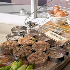 Big Green Egg Stainless Steel Mini-Burger Slider Basket With Detachable Handle -Courtyard Home Furnishings Store 206167 4 9d74f03a fe35 45e9 9958 6cd00387a9da