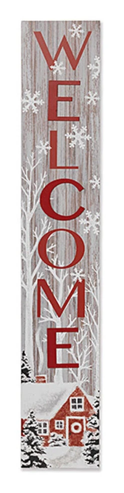 47.25" Wooden Winter Welcome Porch Sign -Courtyard Home Furnishings Store 224048 2