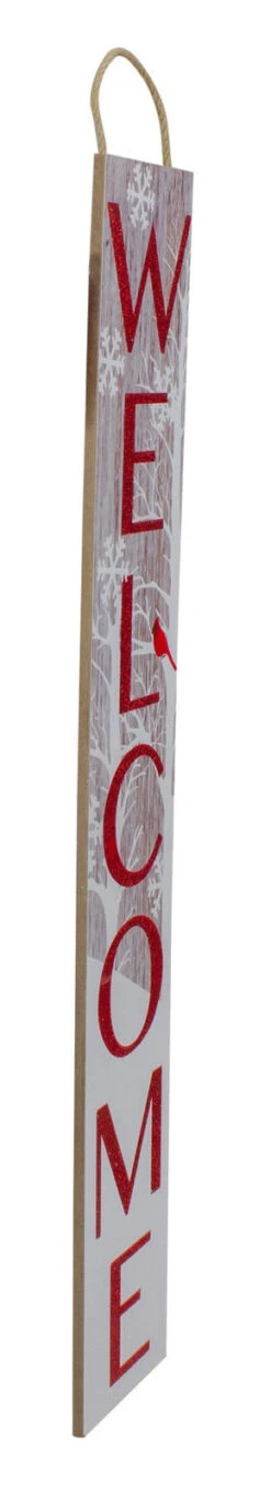 47.25" Wooden Winter Welcome Porch Sign -Courtyard Home Furnishings Store 224048 5