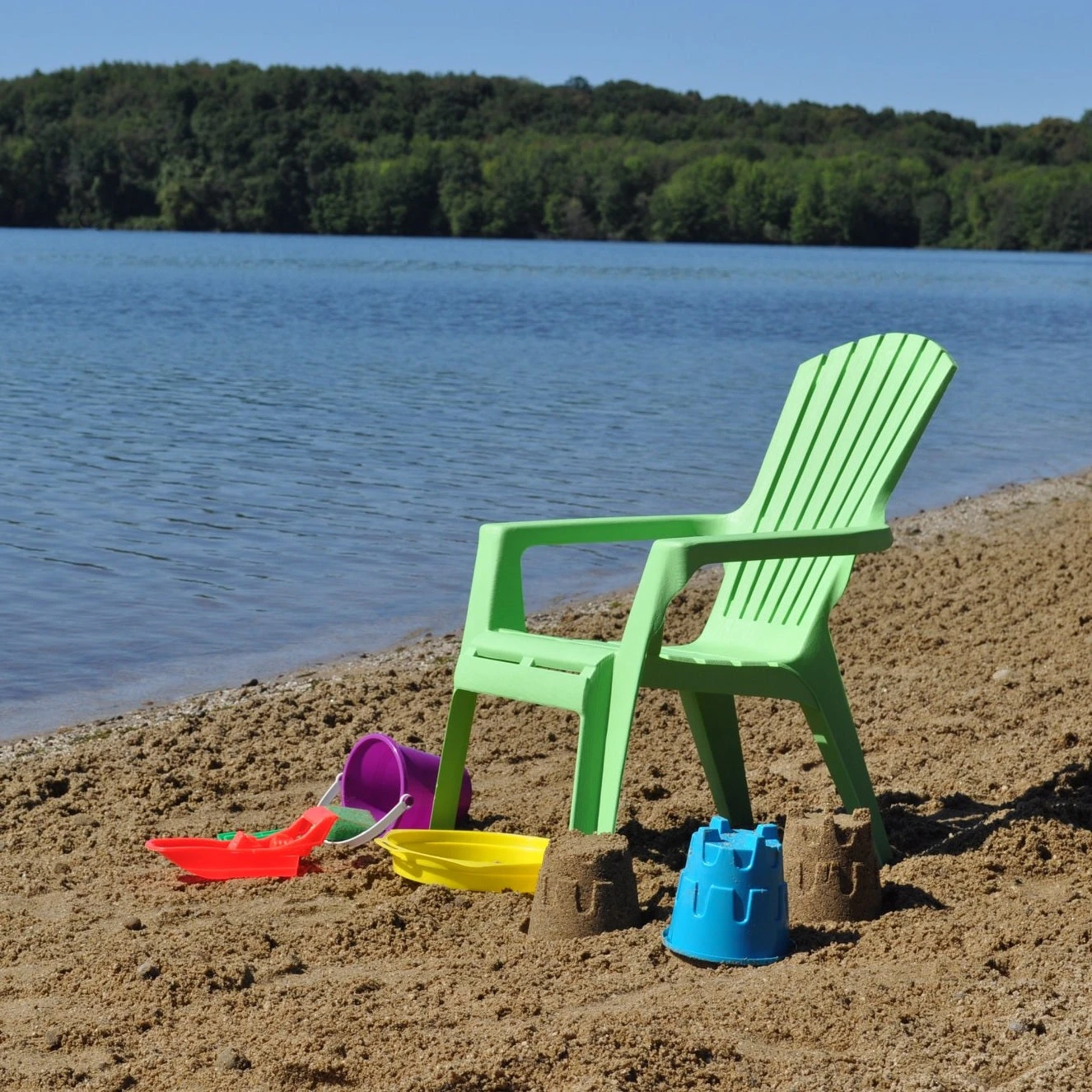 Kids Resin Stacking Adirondack Chairs 6 Kids Resin Stacking Adirondack Chairs - Image 6