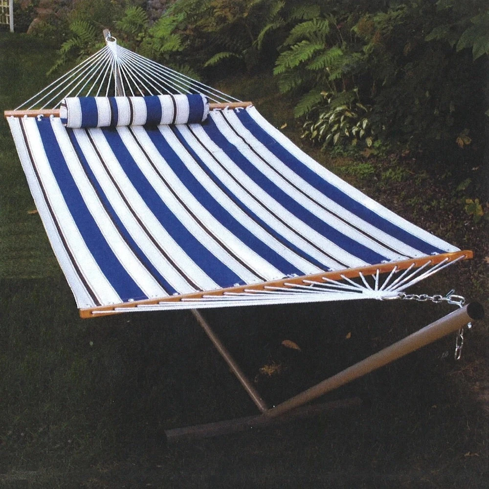 Single Fabric Hammock With Stand And Pillow 7 Single Fabric Hammock With Stand And Pillow - Image 7