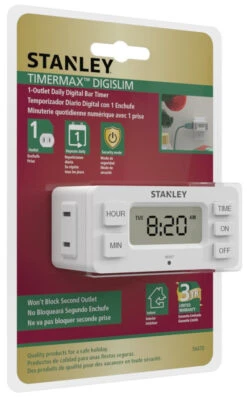 Stanley TimerMaxâ„¢ DigiSlim Daily Digital Indoor Timer