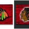 Chicago Blackhawks LED Wooden Wall Decor