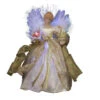 Fiber Optic Ivory And Gold Color-Changing LED Angel Tree Topper