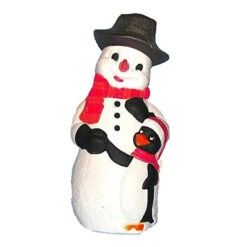 31" Snowman With Penguin Blow Molded Christmas Decoration -Courtyard Home Furnishings Store 249775