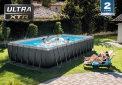 Intex 24' X 12' X 52" Ultra XTR Rectangular Frame Pool Set With Sand Filter Pump -Courtyard Home Furnishings Store 250665