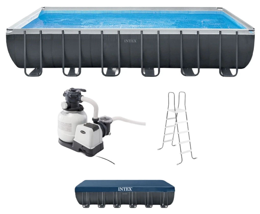 Intex 24' X 12' X 52" Ultra XTR Rectangular Frame Pool Set With Sand Filter Pump