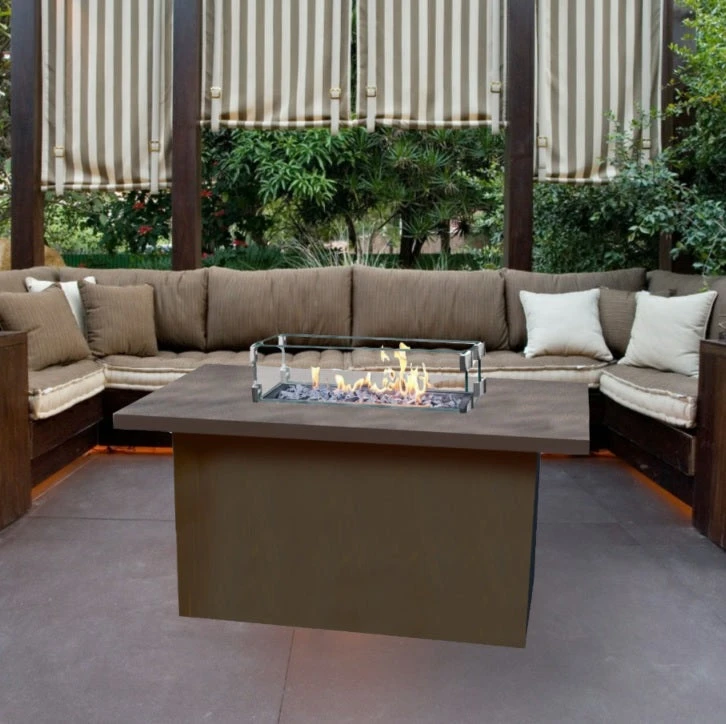 48" X 32" Midnight Rectangular Aluminum Fire Table 2 48" X 32" Midnight Rectangular Aluminum Fire Table - Image 2