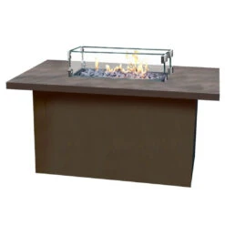 48" X 32" Midnight Rectangular Aluminum Fire Table 7 48" X 32" Midnight Rectangular Aluminum Fire Table -Courtyard Home Furnishings Store 256803