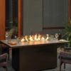 48" X 32" Midnight Rectangular Aluminum Fire Table