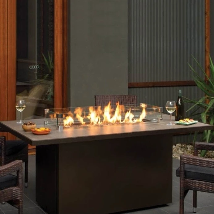 48" X 32" Midnight Rectangular Aluminum Fire Table 1 48" X 32" Midnight Rectangular Aluminum Fire Table