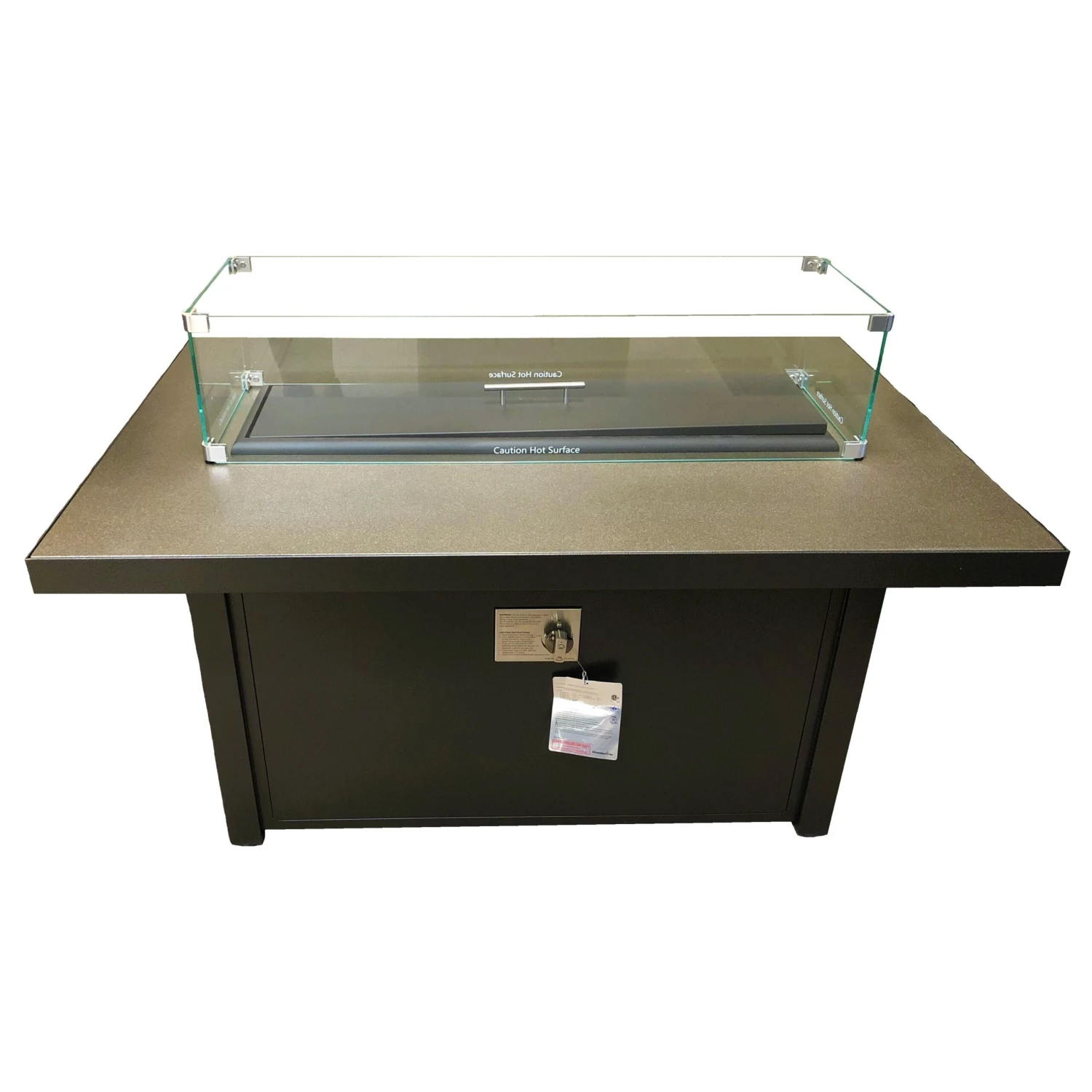 48" X 32" Midnight Rectangular Aluminum Fire Table 3 48" X 32" Midnight Rectangular Aluminum Fire Table - Image 3