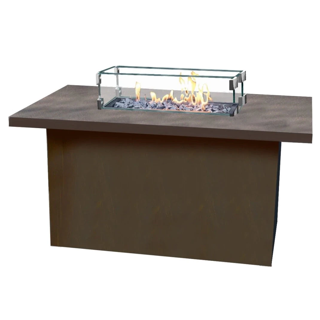 48" X 32" Midnight Rectangular Aluminum Fire Table 4 48" X 32" Midnight Rectangular Aluminum Fire Table - Image 4