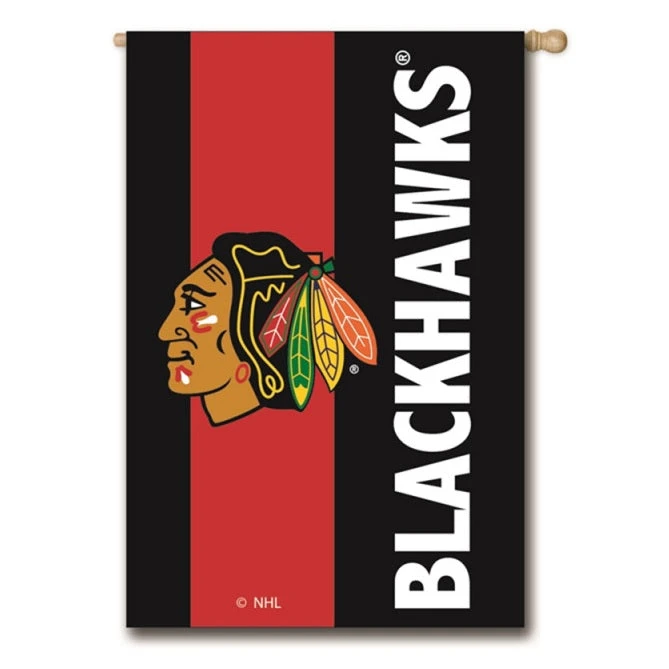 Chicago Blackhawks Mixed-Material Embellished Appliqué Flags 1 Chicago Blackhawks Mixed-Material Embellished Appliqué Flags