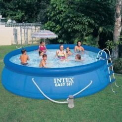 Intex 15' X 42" Easy Set Round Swimming Pool Complete Set -Courtyard Home Furnishings Store 310aba3dfc2360115c42113b43e95166