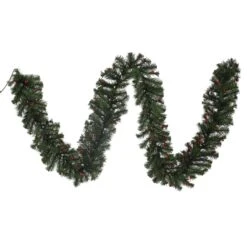 9' Noble Fir Non-Lit Artificial Christmas Garland With Red Berries -Courtyard Home Furnishings Store 318372