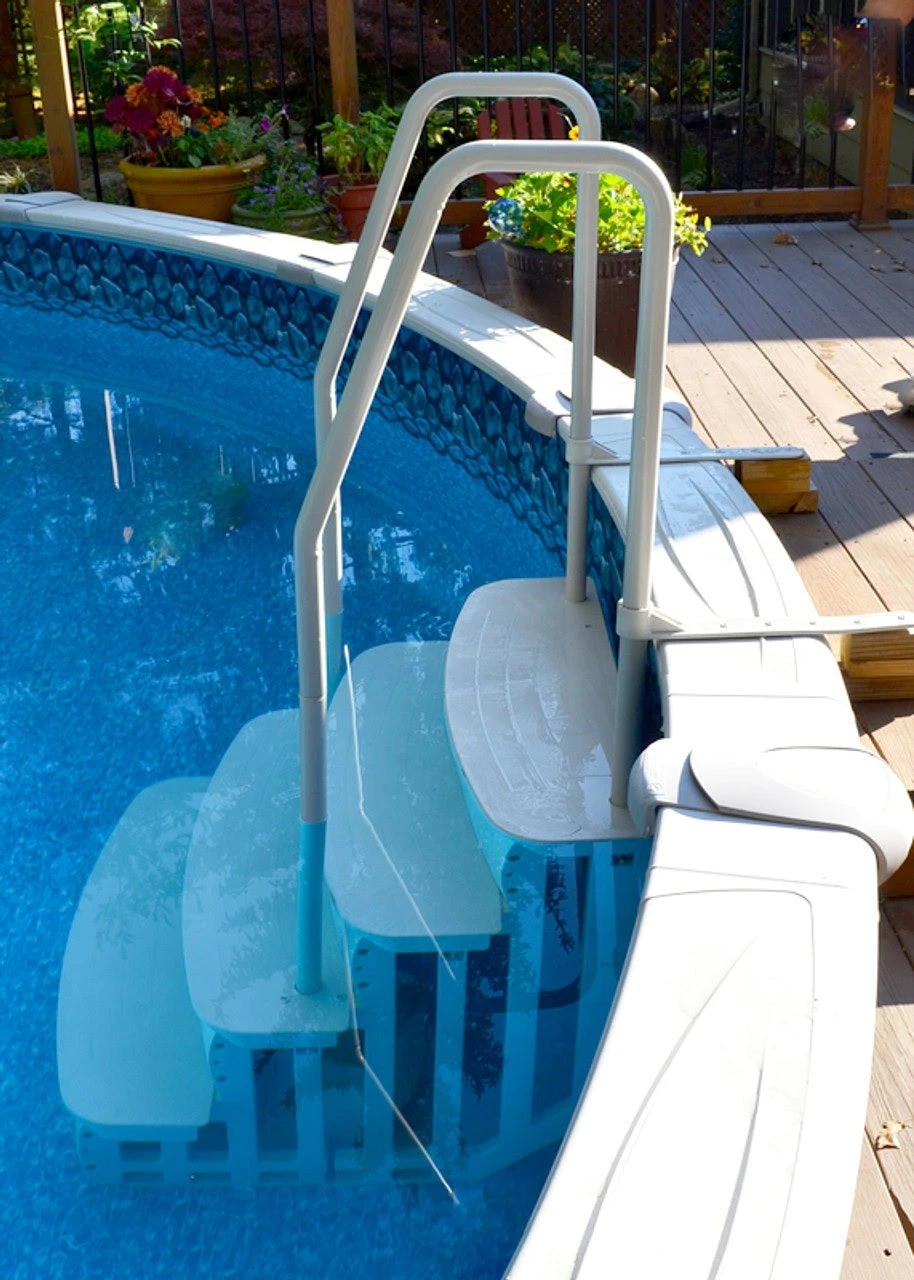 Main Access Easy Entry Step With Dual Handrails For 48"-54" Above Ground Swimming Pools 1 Main Access Easy Entry Step With Dual Handrails For 48"-54" Above Ground Swimming Pools