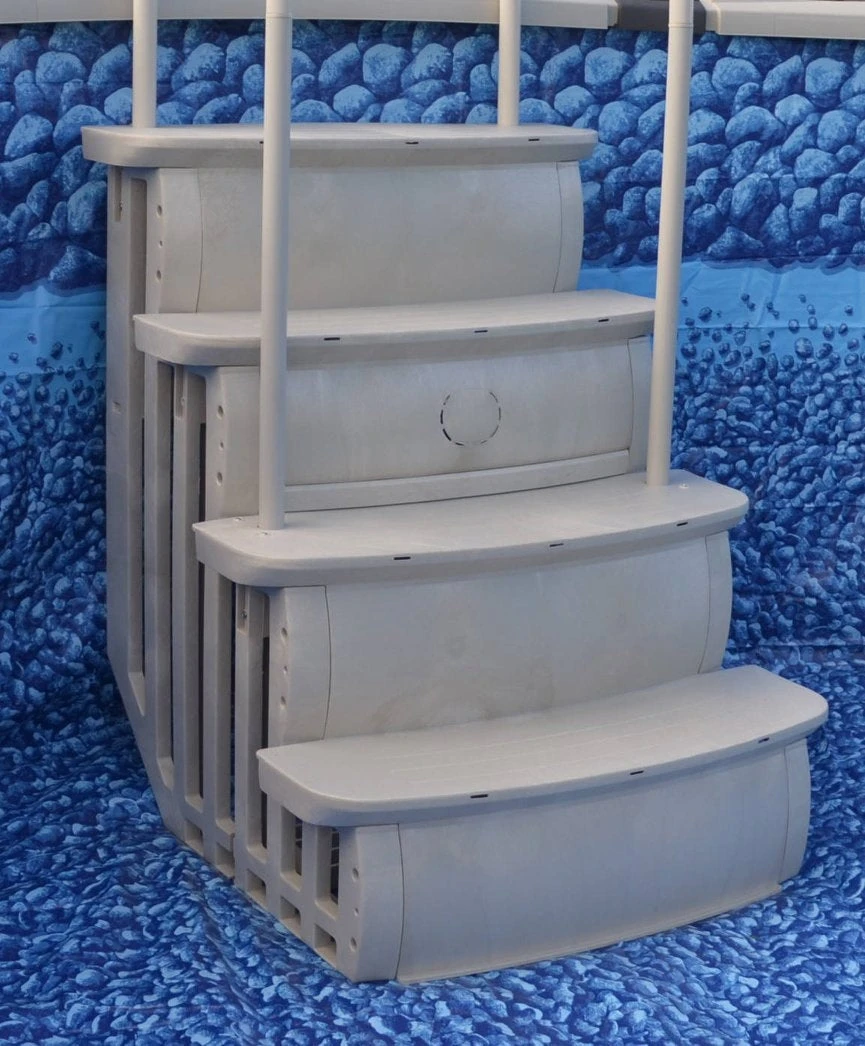 Main Access Easy Entry Step With Dual Handrails For 48"-54" Above Ground Swimming Pools 2 Main Access Easy Entry Step With Dual Handrails For 48"-54" Above Ground Swimming Pools - Image 2