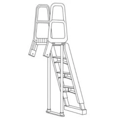 Comfort Incline Pool Ladder Entry System For Above Ground Pools -Courtyard Home Furnishings Store 374026 3