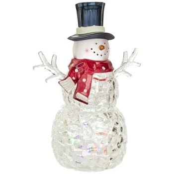 9" Battery-Operated Light Up Acrylic Snowman Figurines 5 9" Battery-Operated Light Up Acrylic Snowman Figurines - Image 5