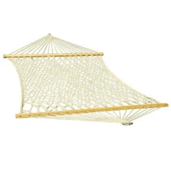 2-Point Single Cotton Rope Hammock With Stand -Courtyard Home Furnishings Store 400459 3