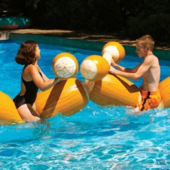 Swimline Log Flume Joust Action Pool Inflatable Set -Courtyard Home Furnishings Store 404648