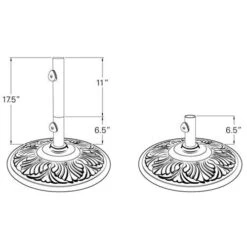 Cast Aluminum Art Deco Umbrella Bases -Courtyard Home Furnishings Store 438ed242170fd893b614da9bf6bb54b7 d7669604 20c8 43e4 8aed 112eaba570eb