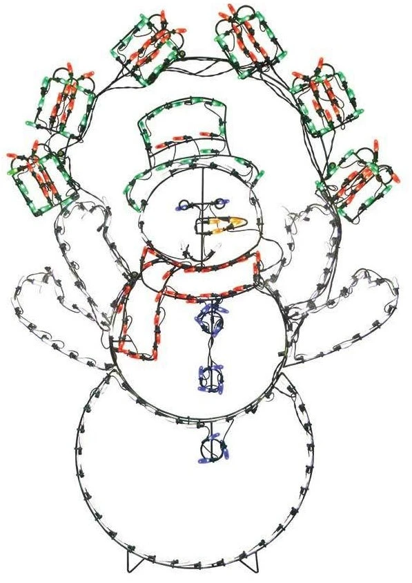 60" Juggling Snowman Animotion Outdoor LED Yard Decoration 2 60" Juggling Snowman Animotion Outdoor LED Yard Decoration - Image 2