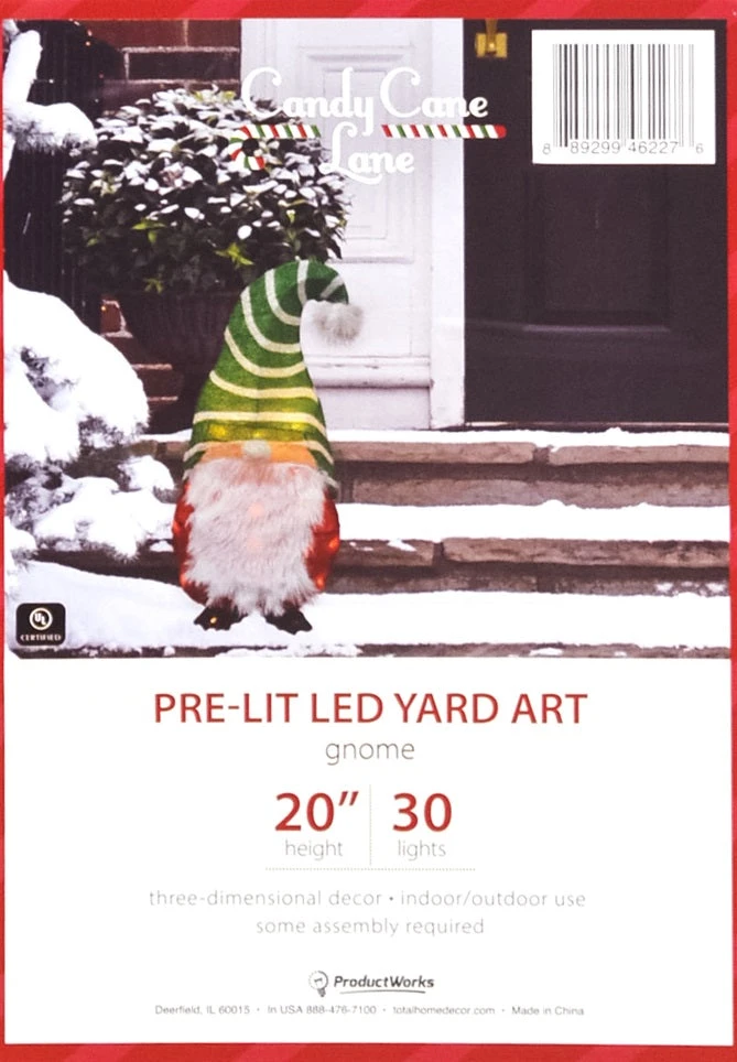 Pre-Lit 3D Gnome Outdoor Yard Decor 3 Pre-Lit 3D Gnome Outdoor Yard Decor - Image 3