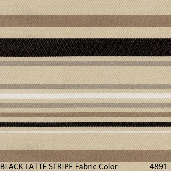 9' Collar Tilt Market Bronze Frame Black Latte Stripe Canopy Umbrella 3 9' Collar Tilt Market Bronze Frame Black Latte Stripe Canopy Umbrella - Image 3