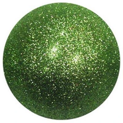 8" Shatterproof Lime Green Glitter Ball Ornament 2 8" Shatterproof Lime Green Glitter Ball Ornament - Image 2